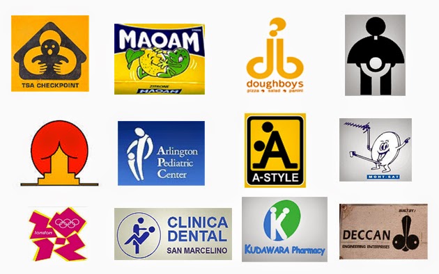 Muestra de logos malinterpretables. Diseño de logo inapropiado.